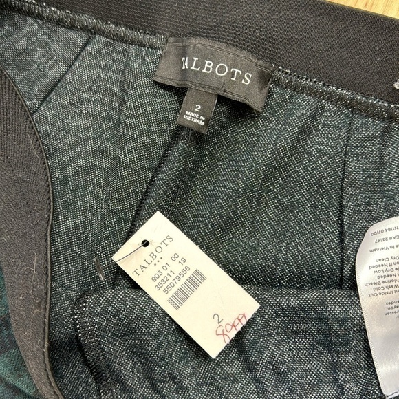 NWT Talbots Soho Tartan Plaid Ankle Leggings Size 2 - Picture 8 of 13